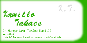 kamillo takacs business card